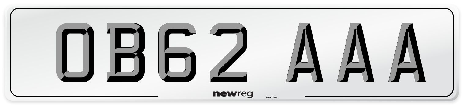 OB62 AAA Number Plate from New Reg